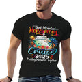 Honeymoon Cruise 2025 Just Married Matching Couples Vacation  Soft T-Shirt