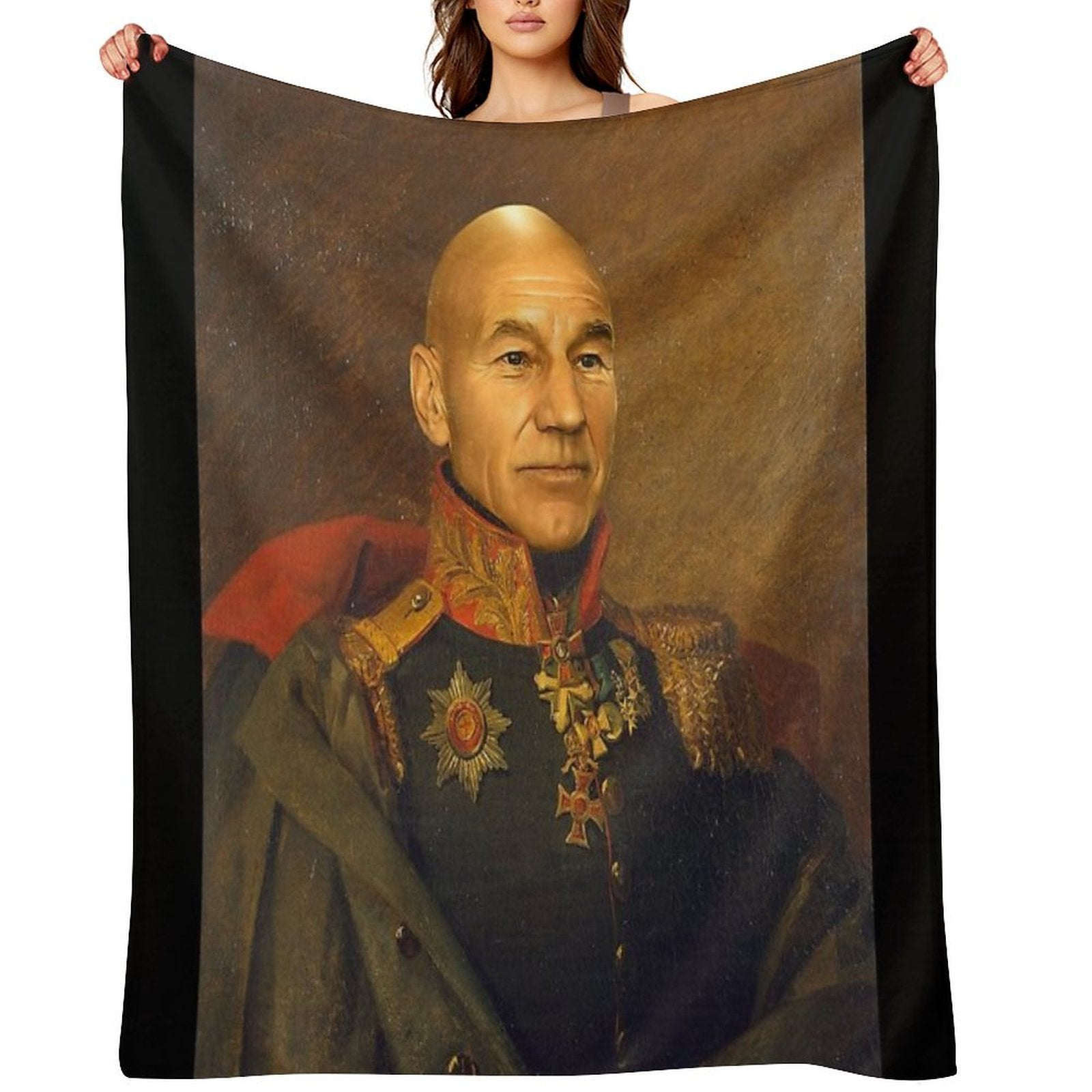 Sir Patrick Stewart OBE - Replaceface Versatility Throw Blanket
