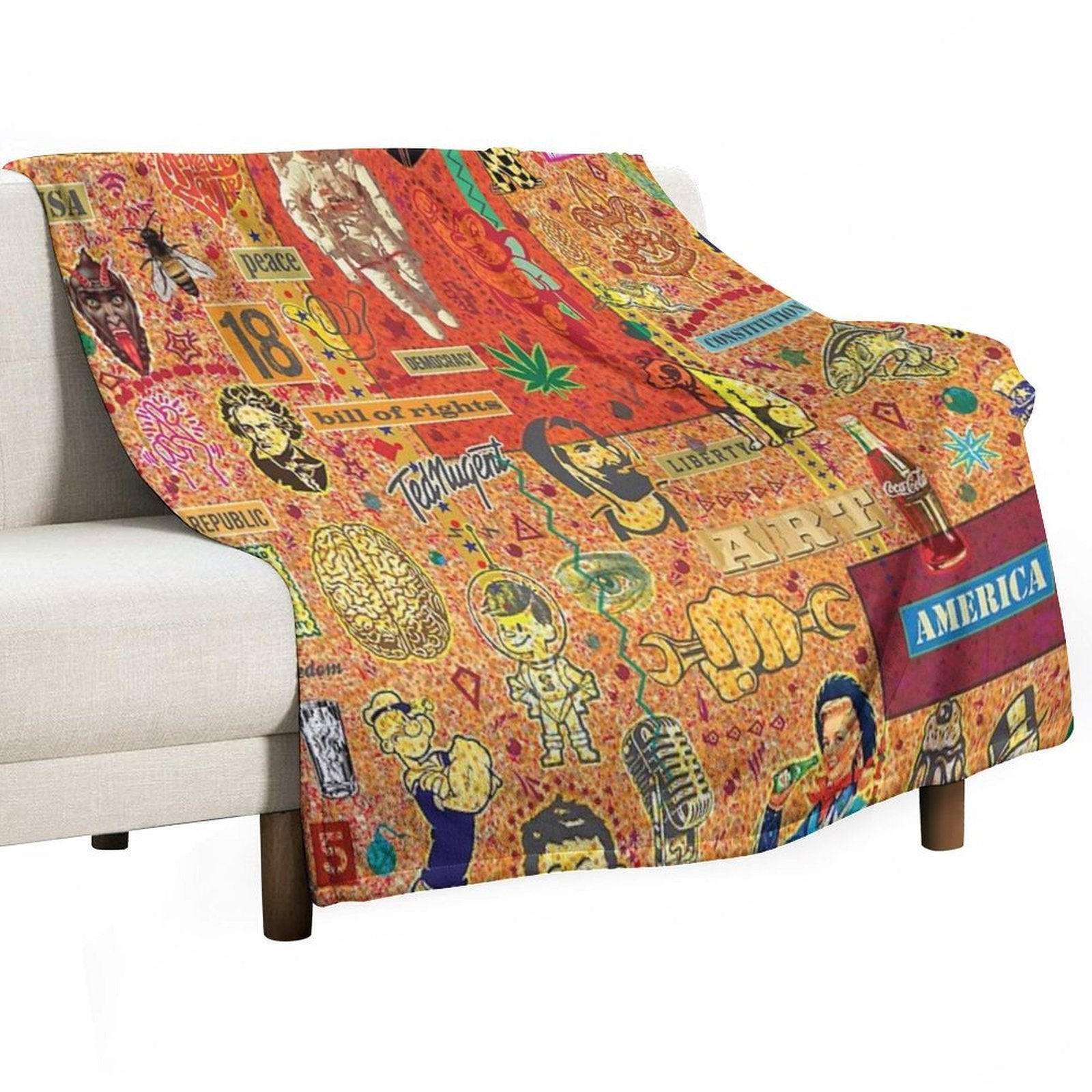 Character Collage-1 Comfort Throw Blanket