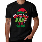 Funny Christmas in July Summer Elf Santa Xmas  Slim-fit Cut T-Shirt