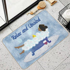 Lady In Tub In Blue  Pet-Safe Bath Mat