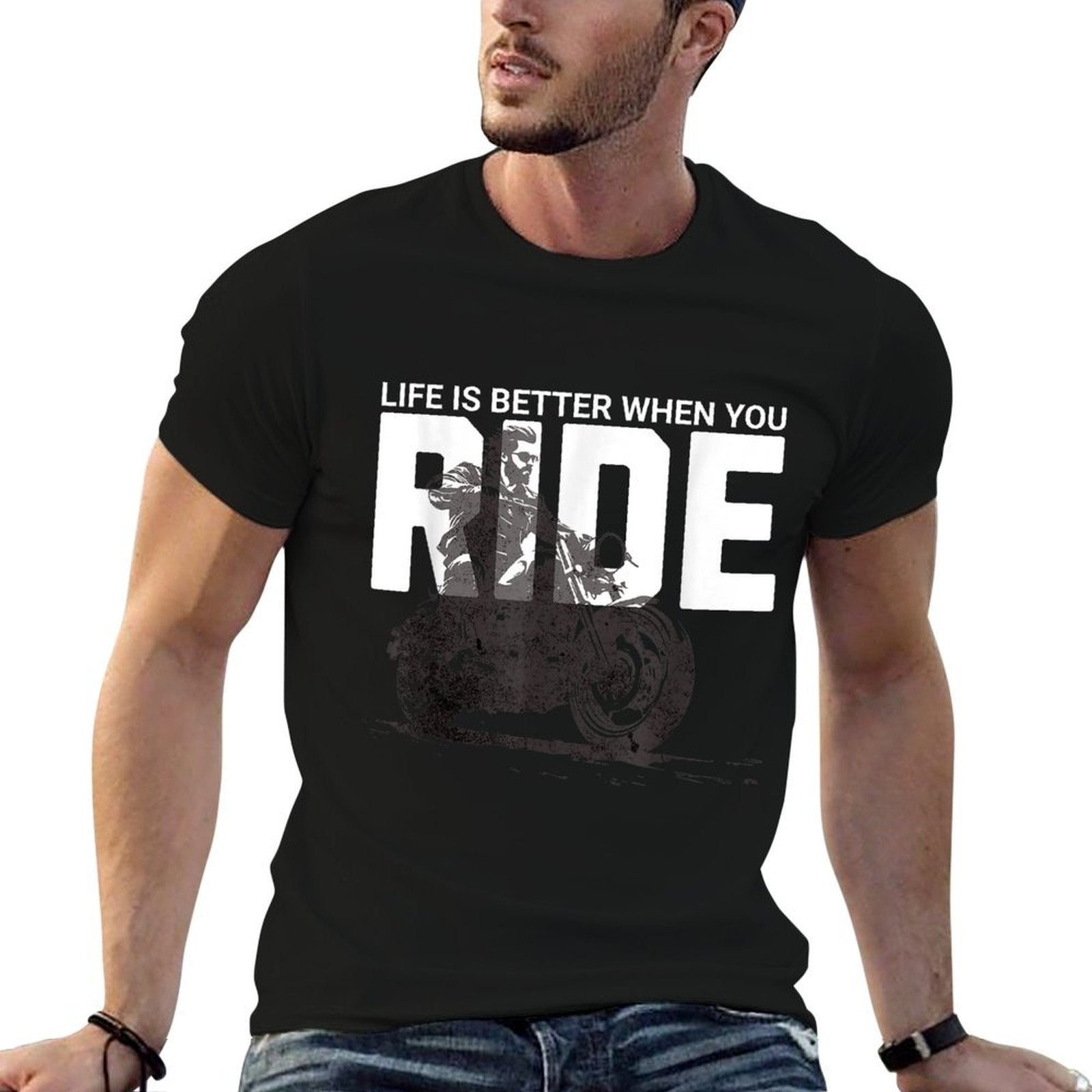 Life Is Better When You Ride Cool Motorcycle Biker Men Boys  Odor-resistant T-Shirt