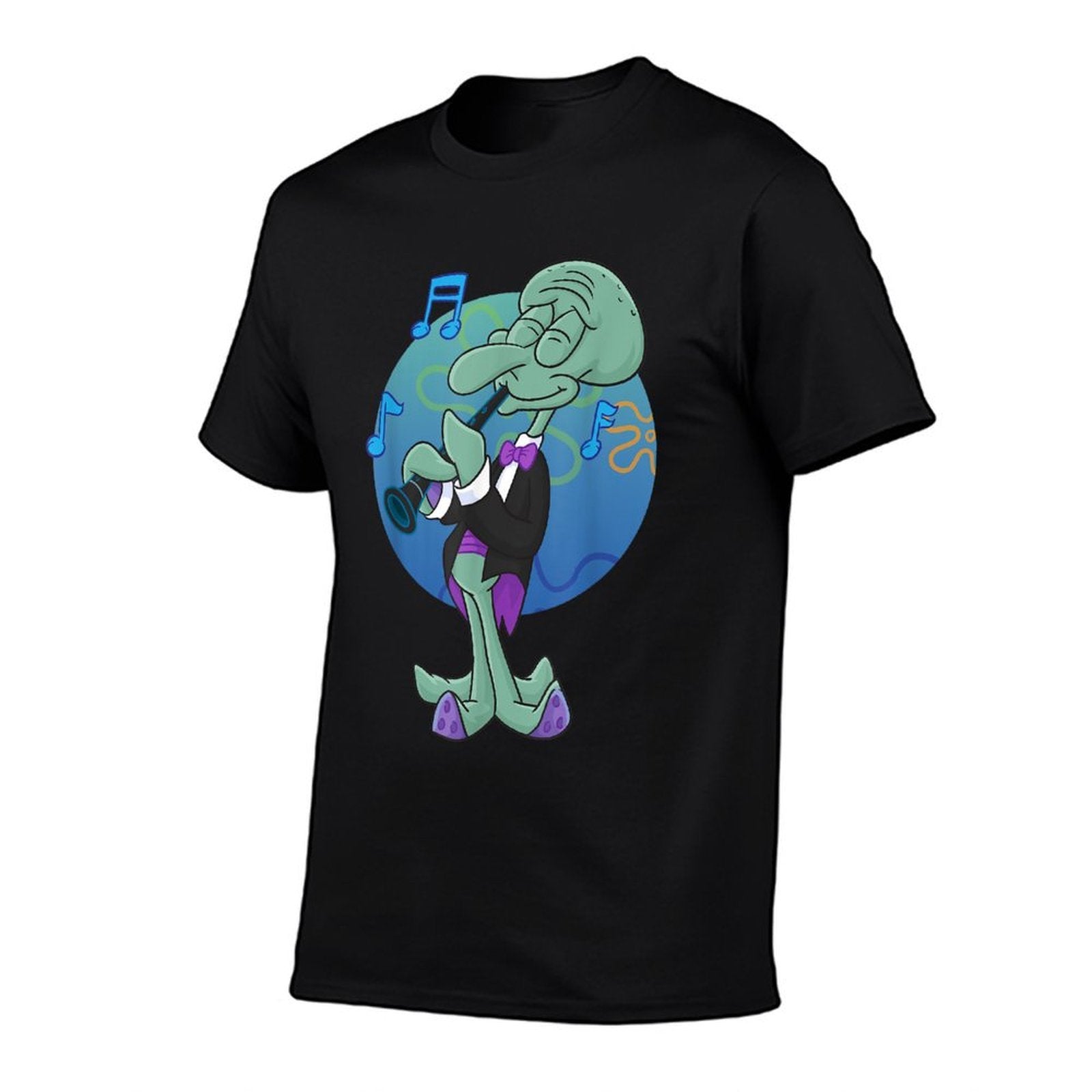 Mademark X SpongeBob SquarePants - Squidwards Playing Clarry The Clarinet  Oversized Silhouette T-Shirt