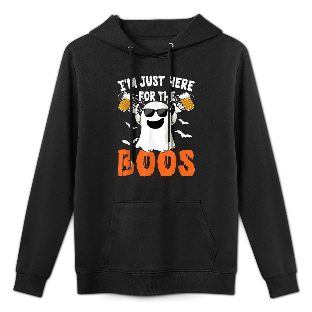 Im Just Here For The Boos Cute Ghost Halloween Costume Shape Retention Hoodie