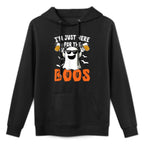 Im Just Here For The Boos Cute Ghost Halloween Costume Shape Retention Hoodie