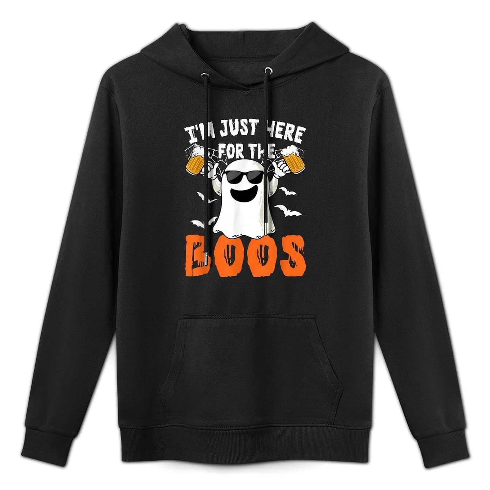 Im Just Here For The Boos Cute Ghost Halloween Costume Shape Retention Hoodie