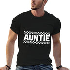 Auntie Hosting Race Car Pit Crew Checkered Birthday Party  Lightweight T-Shirt