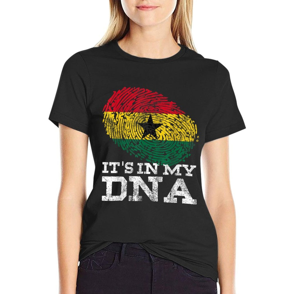 Its In My DNA Ghanaian Print African Roots Proud Ghana Comfortable T-Shirt