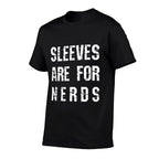 Sleeves Are For Nerds Gold Mining T-shirt  Ribbed Collar T-Shirt