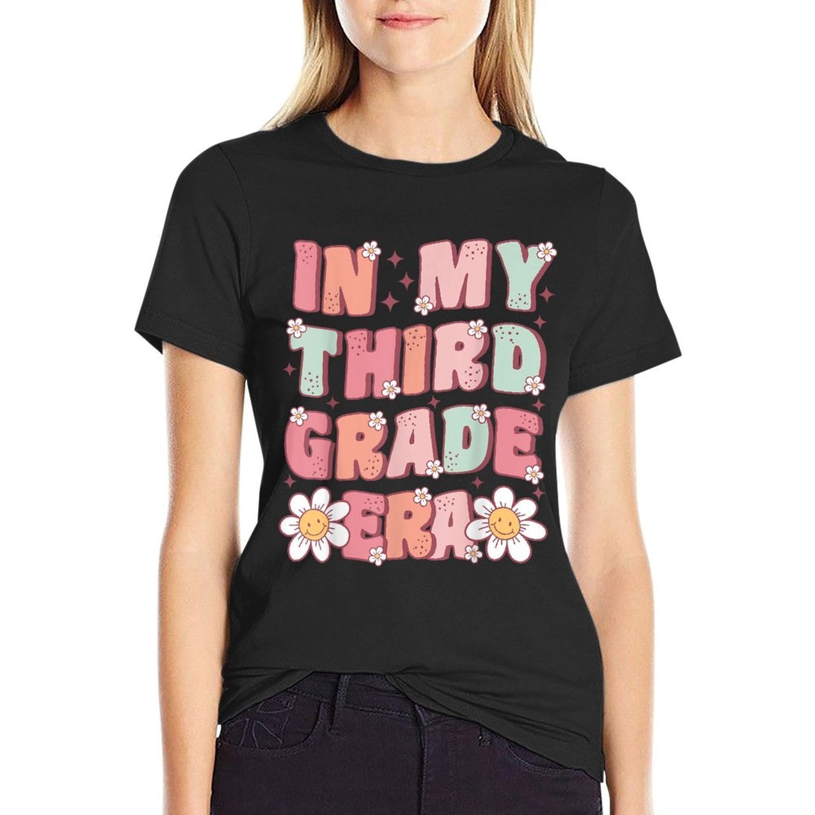 In My Third Grade Era Cute Groovy 3rd Grade Back to School  Polyester Blend T-Shirt