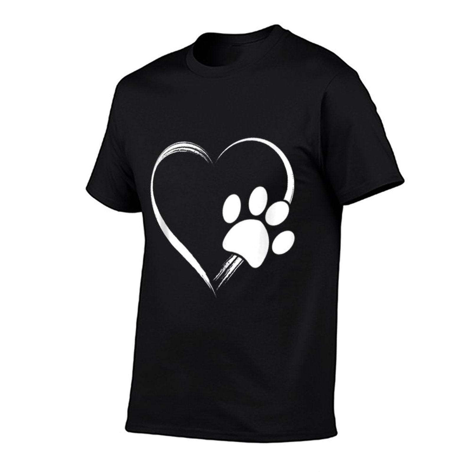 Dog Paw Print Heart - Gift for Mom - Gift for Dad  Stretchy T-Shirt