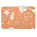 Orange Creamiscle Seashells And Starfish Pattern  Odorless Bath Mat
