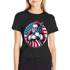 Patriotic Santa Claus For Men Women USA Christmas  Classic T-Shirt