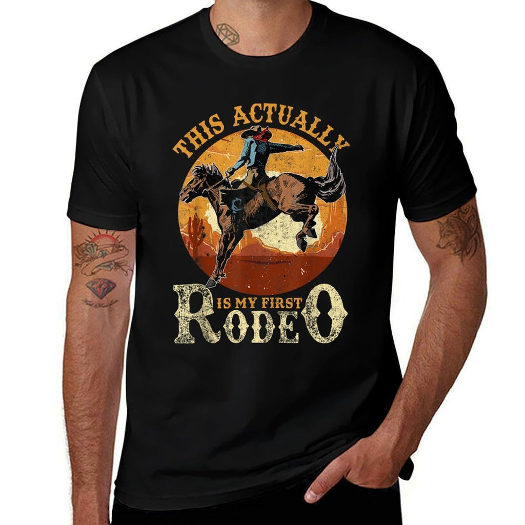 This Actually Is My First Rodeo Country Life Howdy Vintage  Summer-ready Fabric T-Shirt