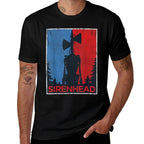 Scary Siren Head Meme Gamer Kids Boys Girls Xmass  Oversized Silhouette T-Shirt