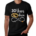 30 Years Down Forever To Go Couple 30th Wedding Anniversary  Polyester Blend T-Shirt