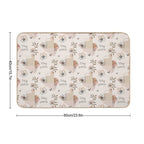Beautiful Flowers of Ar!  Easy To Clean Bath Mat