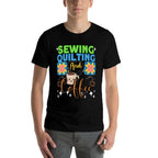 Sewing  Quilting Coffee - Sewer Quilters Novelty - Sewing Premium  Wrinkle-resistant T-Shirt