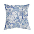 Pagoda Forest in Blues Soft Ultra-Soft Texture Throw Pillow