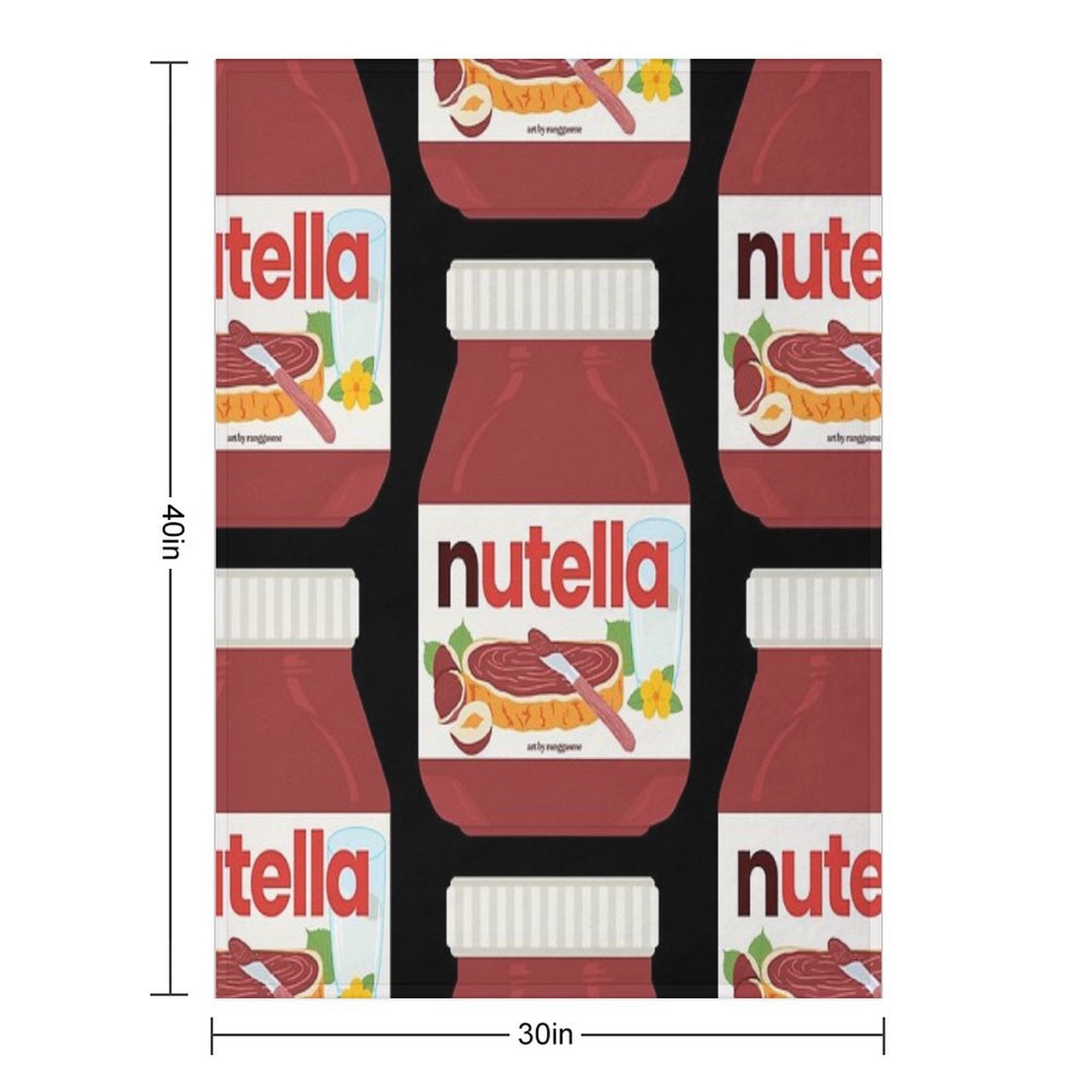 Nutella - Jar Chocolate Hezelnut Cocoa Spread Versatility Throw Blanket