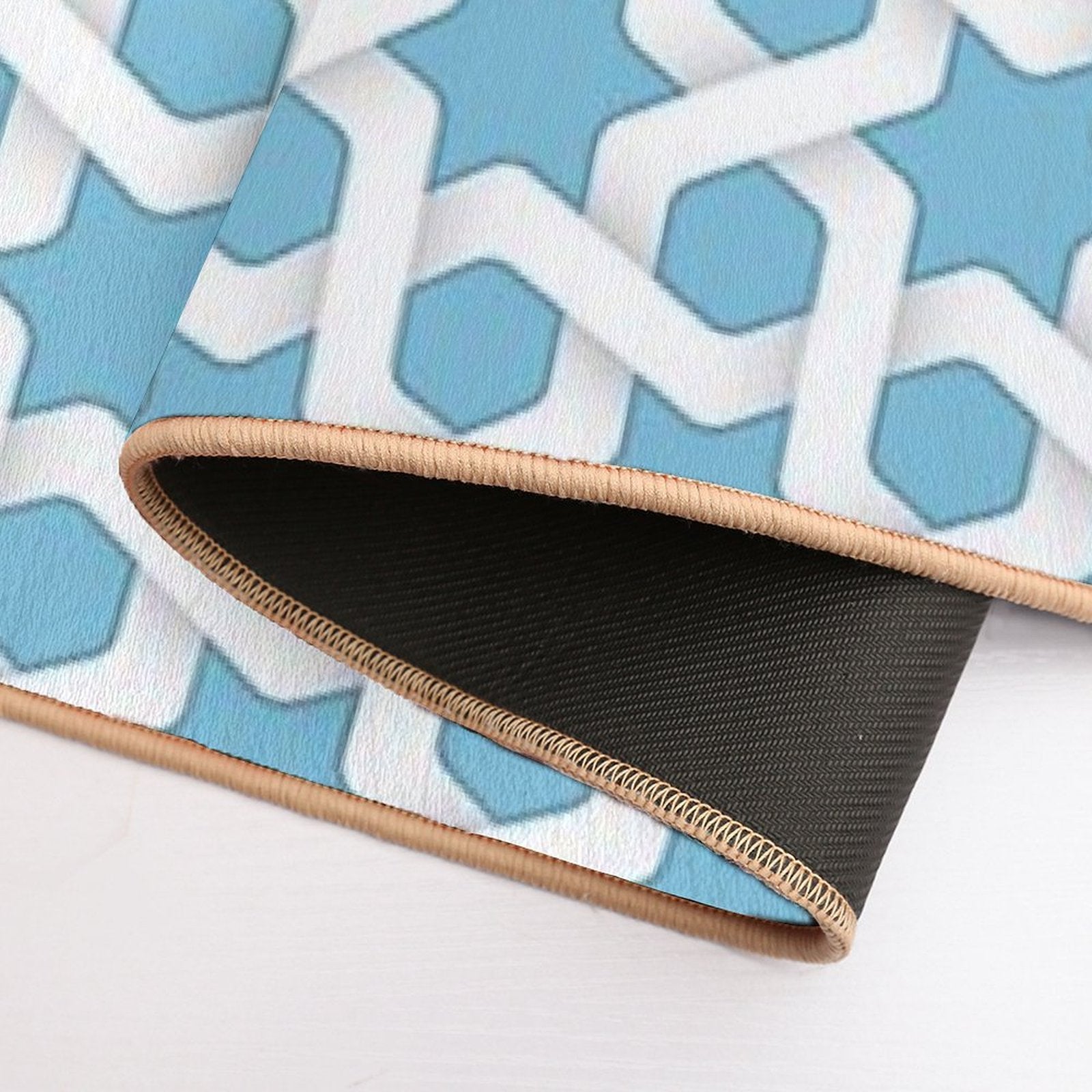 Geometric Pattern  High-Traffic Bath Mat