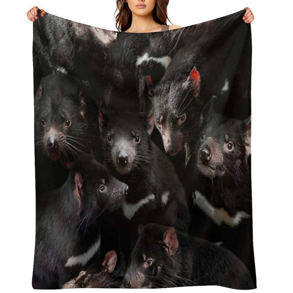 Tasmanian Devils Quick-dry Throw Blanket