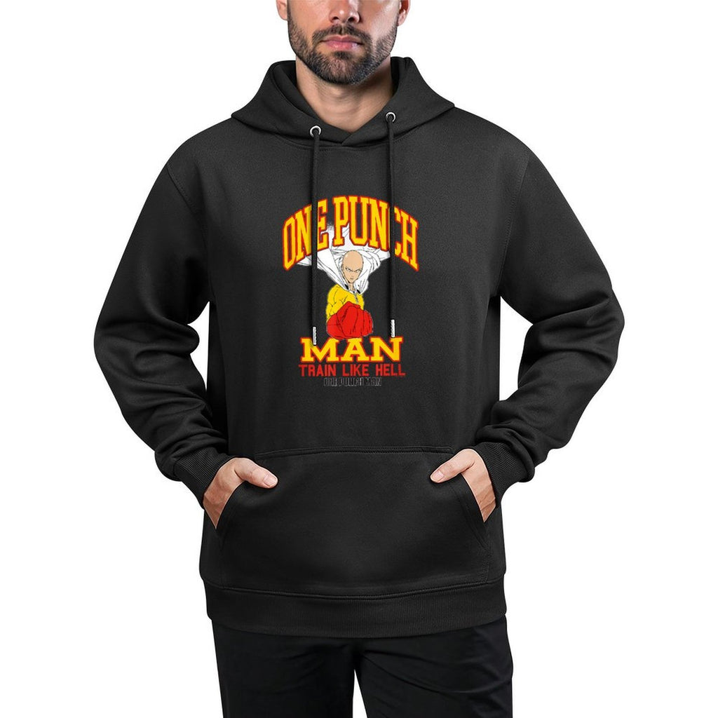One Punch Man Saitama Train Like Hell Durable Construction Hoodie