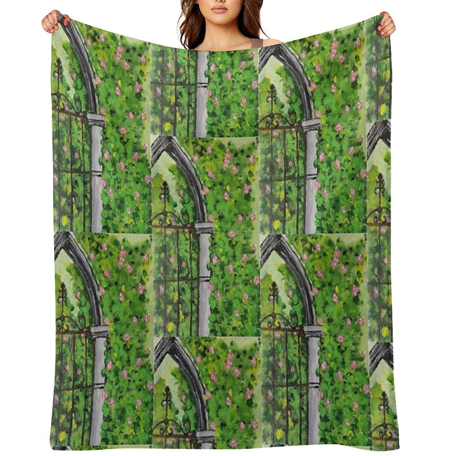 Secret Garden Entrance All-season Throw Blanket