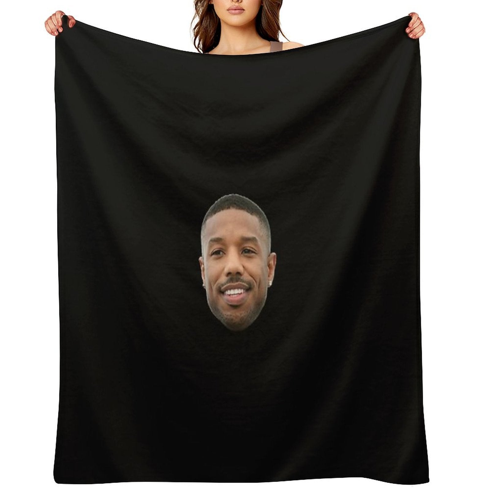 Michael B Jordan Heads Premium Throw Blanket