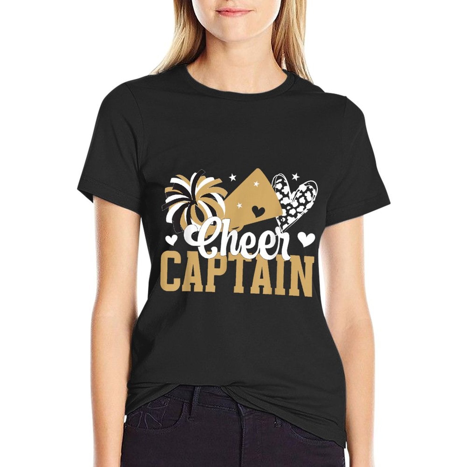 Cheer Captain Heart Cheerleader Captain  Easy-care T-Shirt