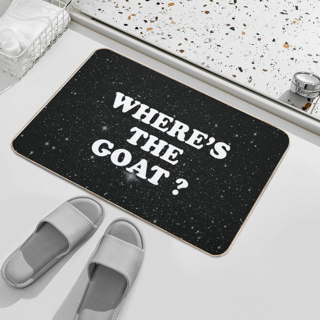 Where's The Goat  High-Traffic Bath Mat