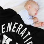 Generation X We Don't Care  Funny Gen-X Men Women Sustainable Throw Blanket