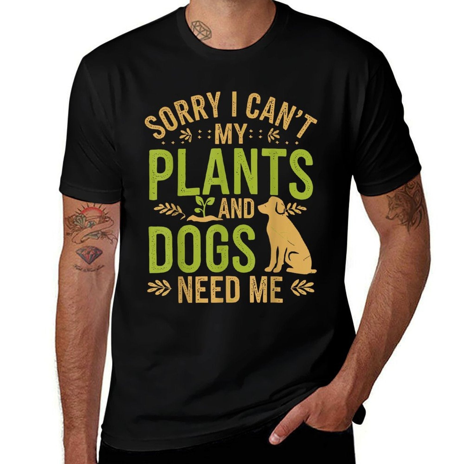 Plants And Dog Lover Gardener for Men Women Girls Kids  Graphic-printed T-Shirt