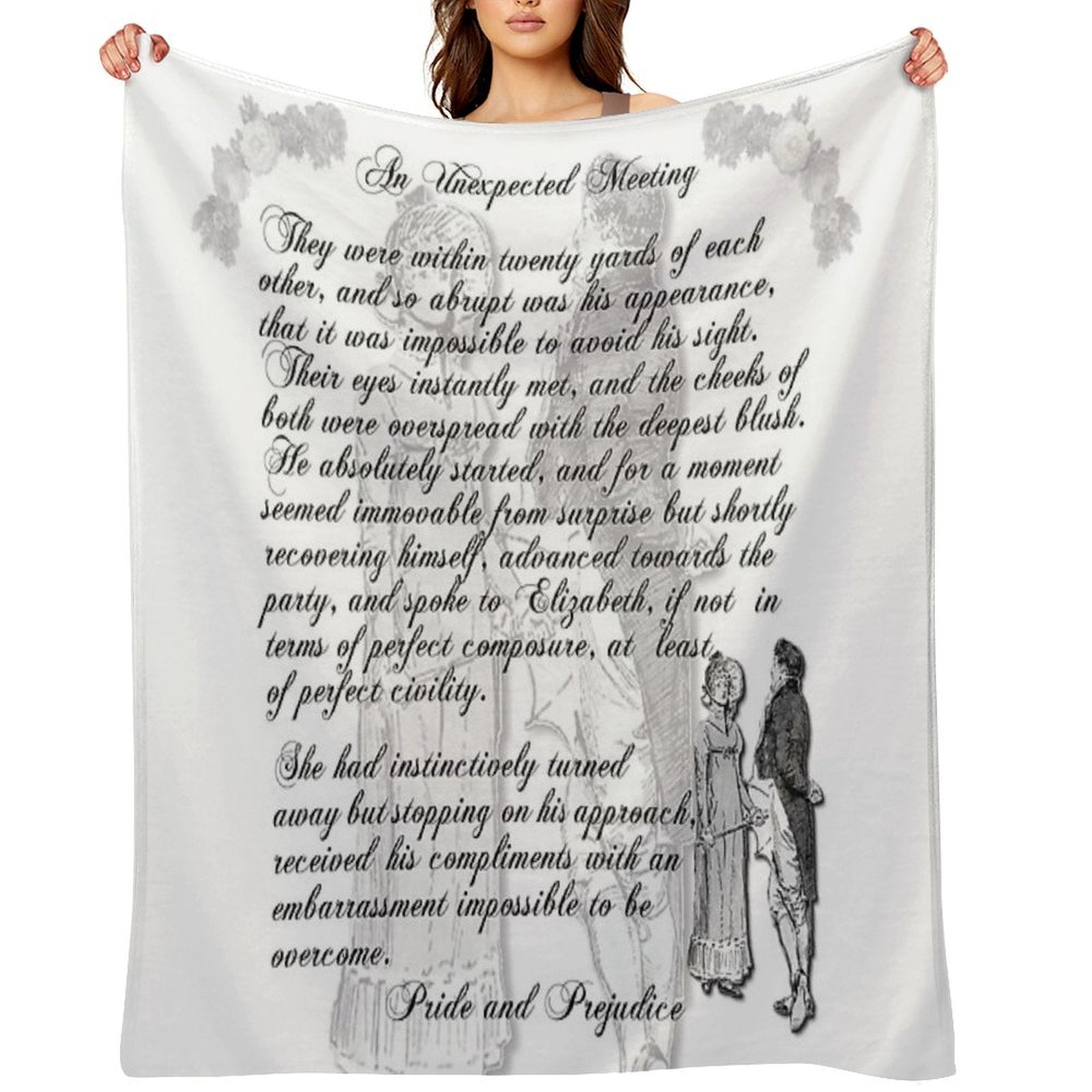 Pride And Prejudice Quote—Jane Austen Themed Wrinkle-free Throw Blanket