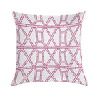 Pink Chinoiserie Pagoda Print Soft Anti-Pilling Throw Pillow