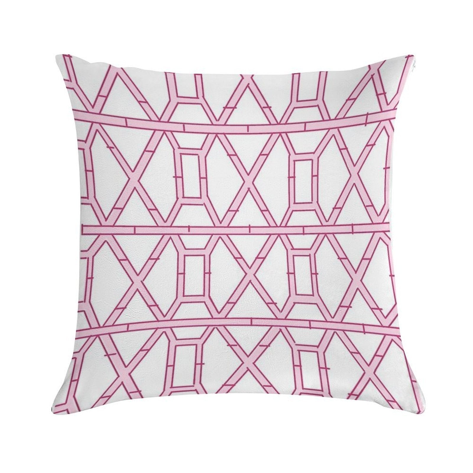 Pink Chinoiserie Pagoda Print Soft Anti-Pilling Throw Pillow