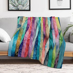 Abstract Stripes Plush Throw Blanket