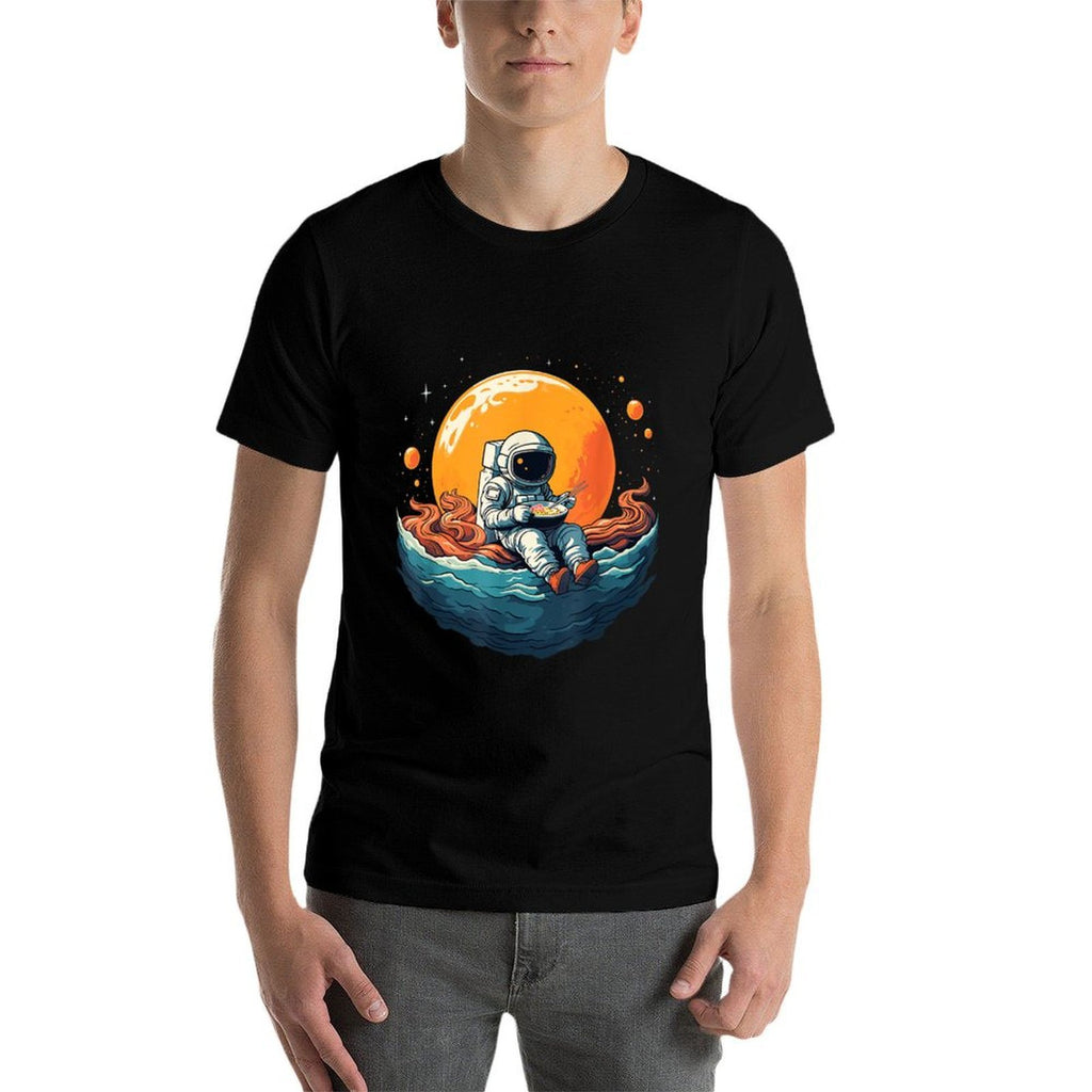 Astronaut Ramen Anime Space Womens Kids Mens Graphic  Polyester Blend T-Shirt