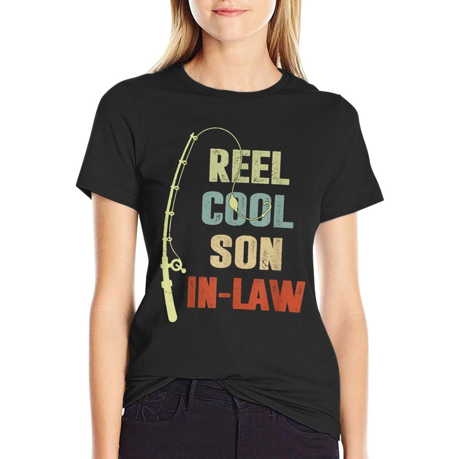 Retro Reel Cool Son In Law Funny Father Gift Bass Fishing  Vintage-inspired T-Shirt