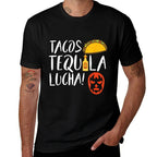 Funny Lucha Libre Tacos Tequila! Gift For Luchadors And Fan  Graphic-printed T-Shirt