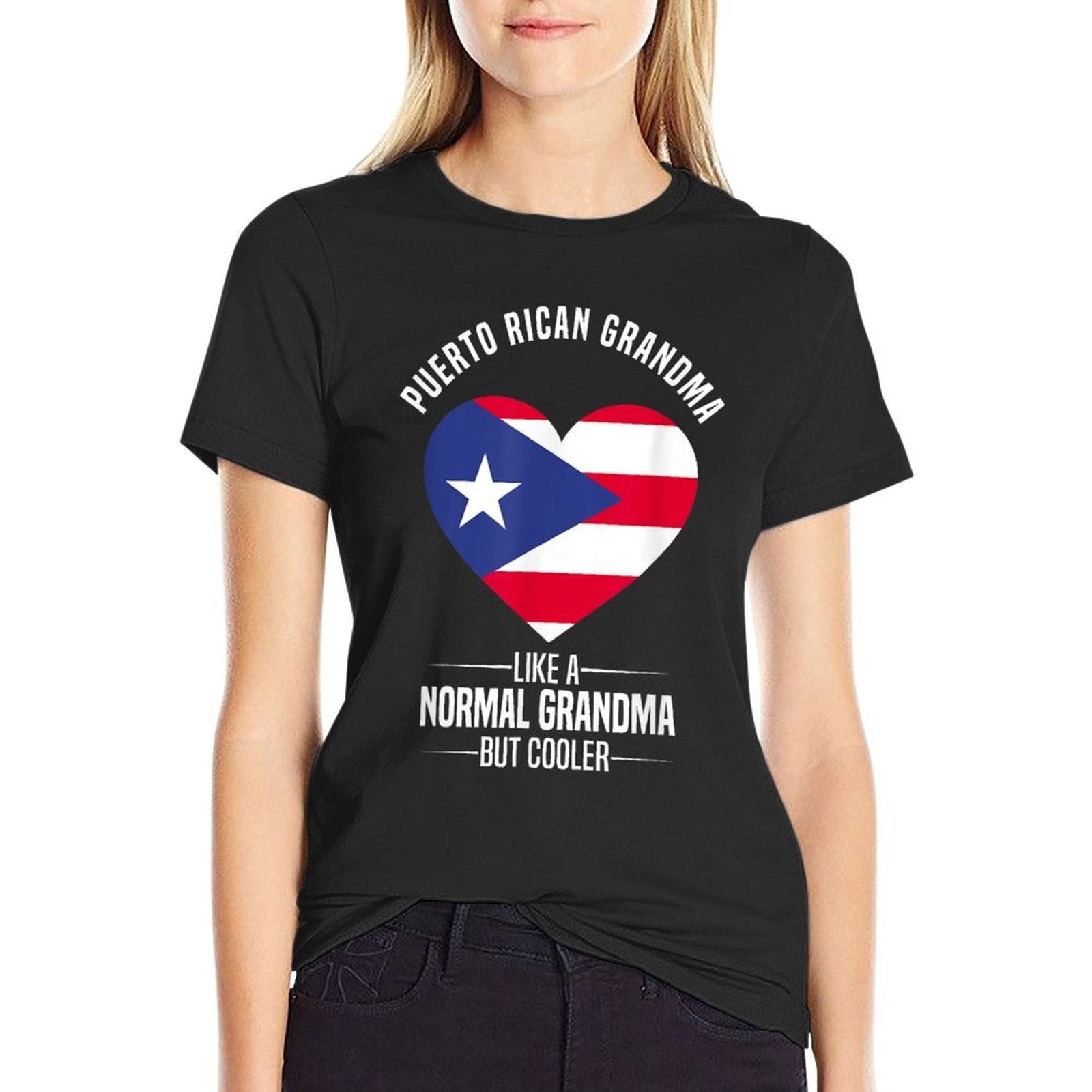 Puerto Rico Gifts For Women Puerto Rican Grandma - Grandmother Abuela Puerto Rico, Black  Trendy Pattern T-Shirt