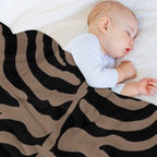 Tiger Pattern in Black And Gold Compact Throw Blanket