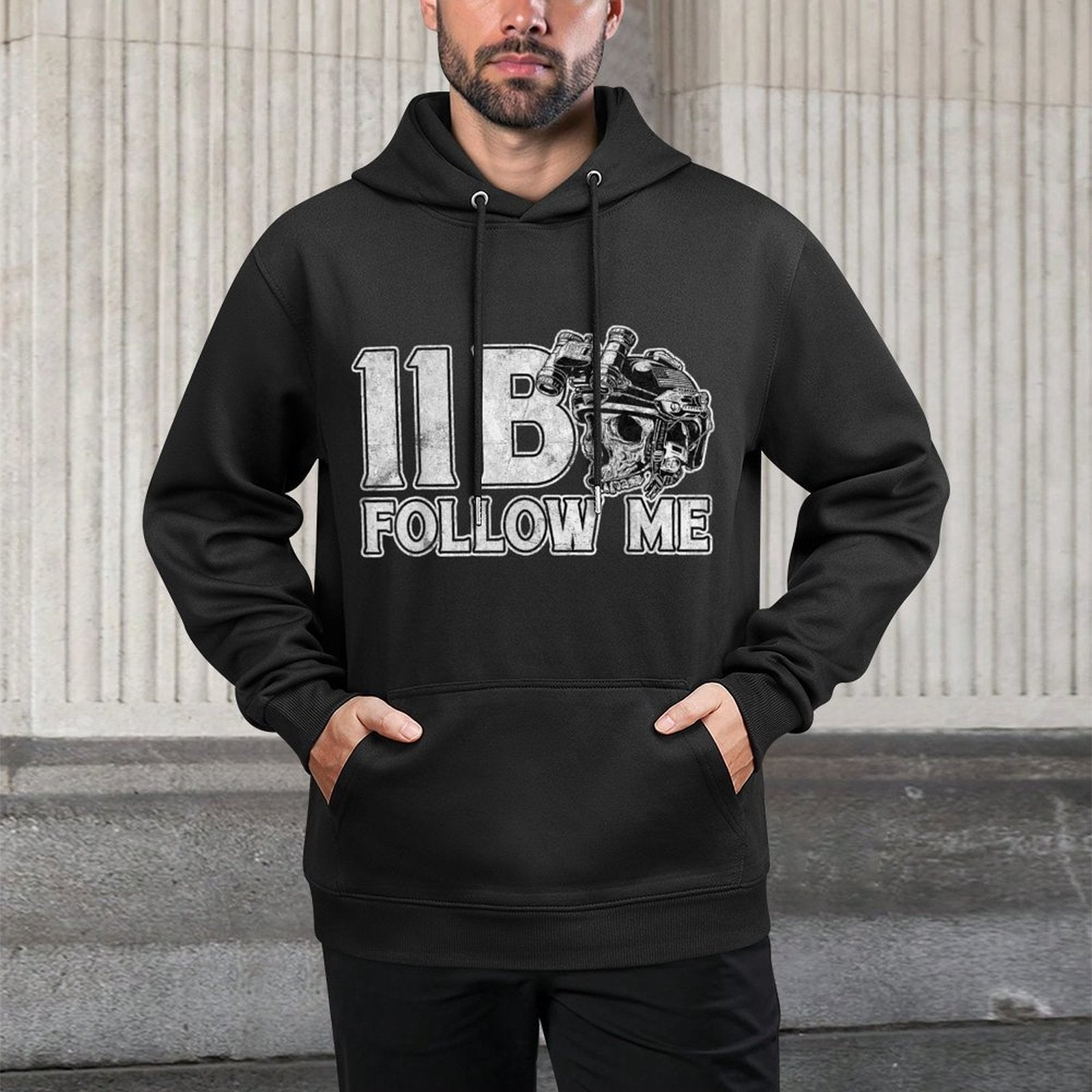 11 Bravo 11B Infantryman Combat Infantry Grunt Vintage Customizable Surface Hoodie