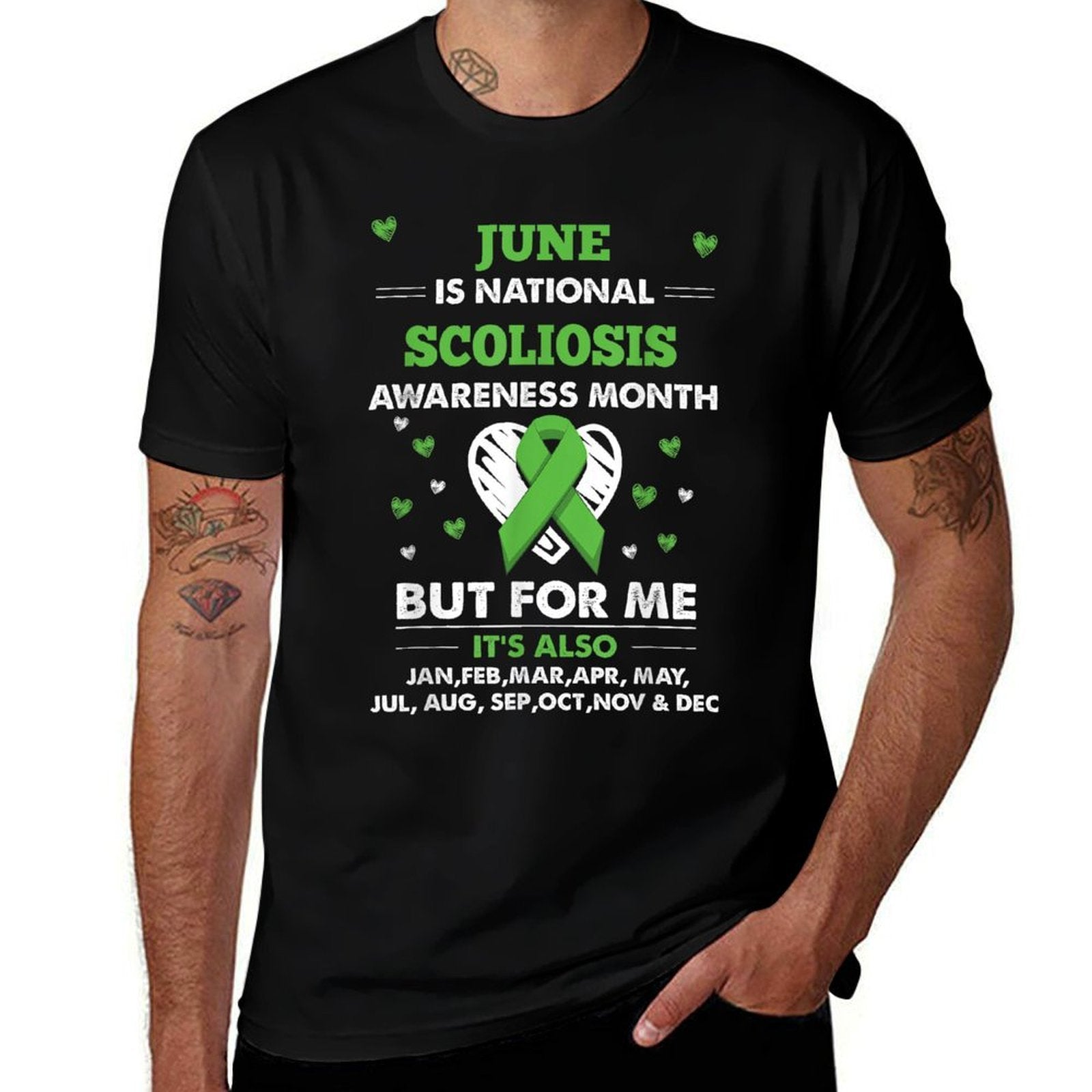 June Is Scoliosis Awareness Month  Cotton T-Shirt