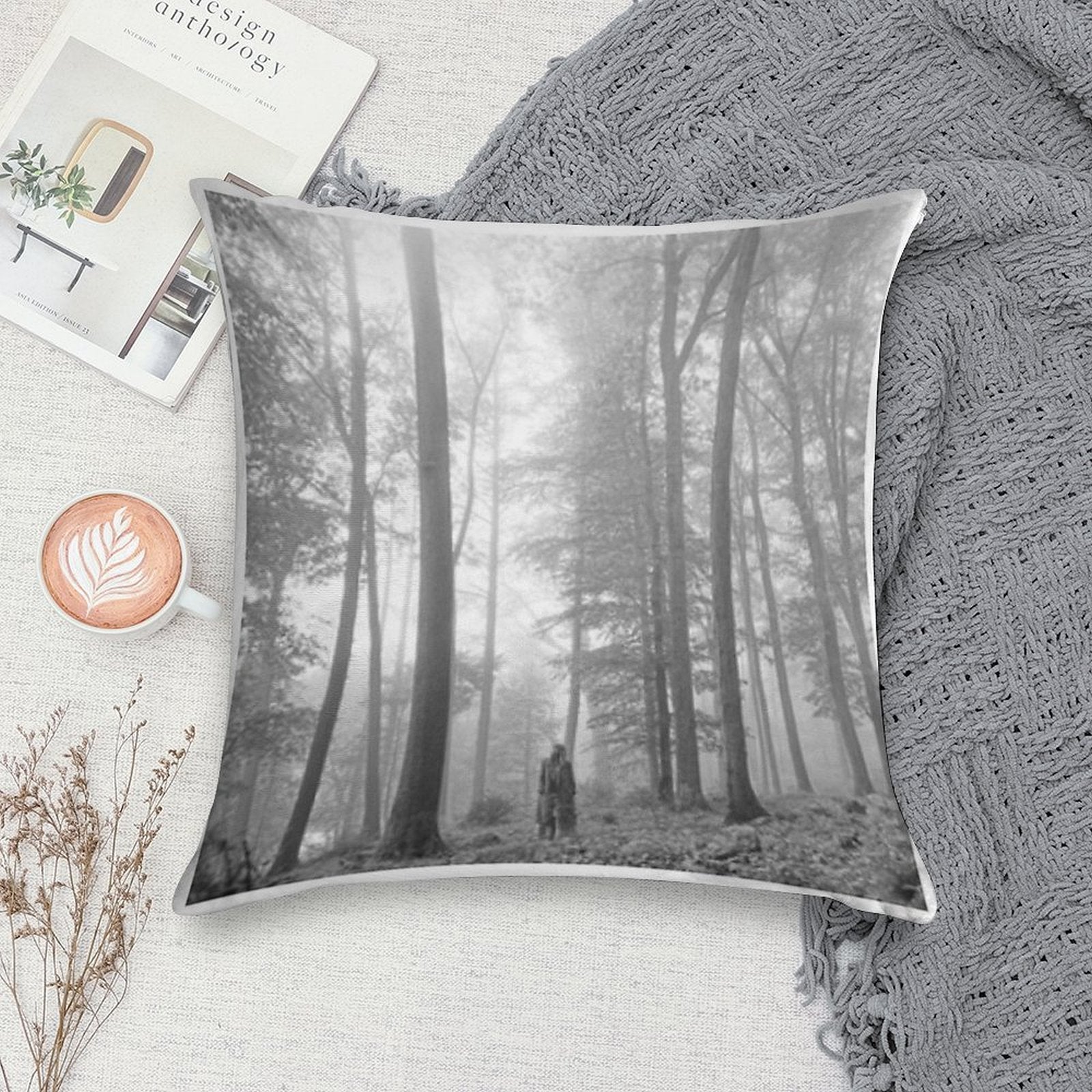 Folklore Soft High-Density Material Throw Pillow