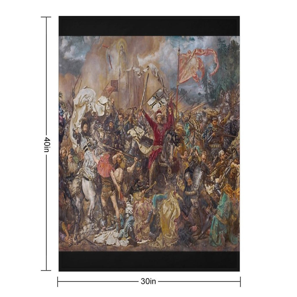 Battle of Grunwald by Jan Matejko Easy Care Throw Blanket