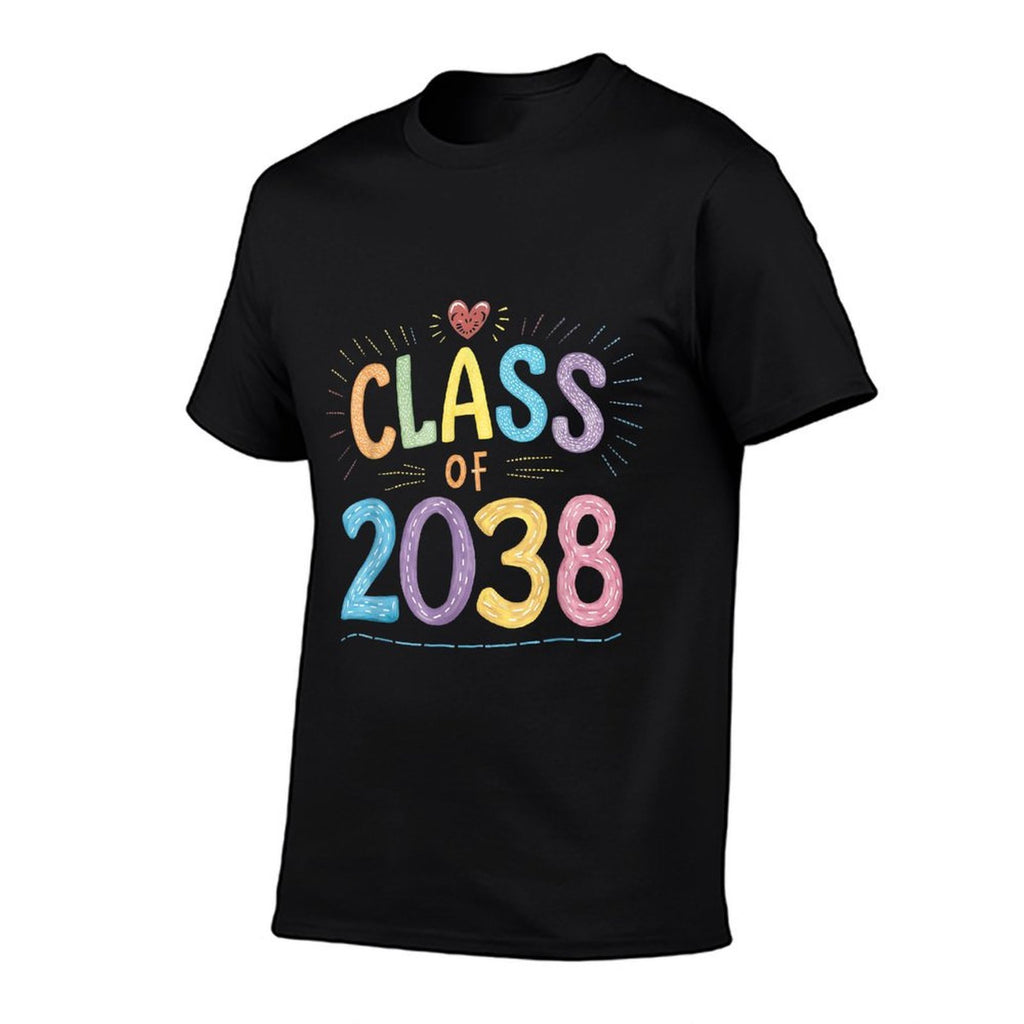 Funny Class of 2038 Grow with Mes First Day of School  High-quality Stitching T-Shirt