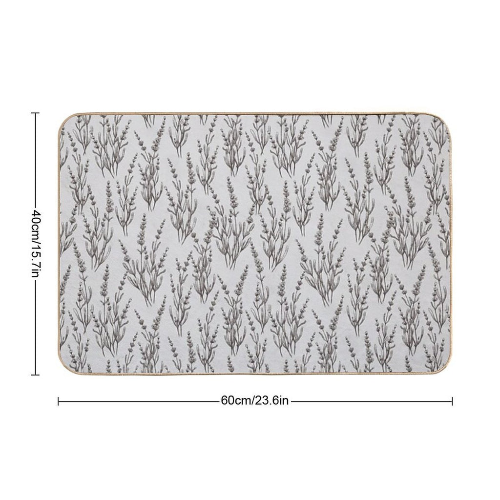 Lavender Flowers, Bunch of Flowers. Spring Lavender Beauty  Odorless Bath Mat