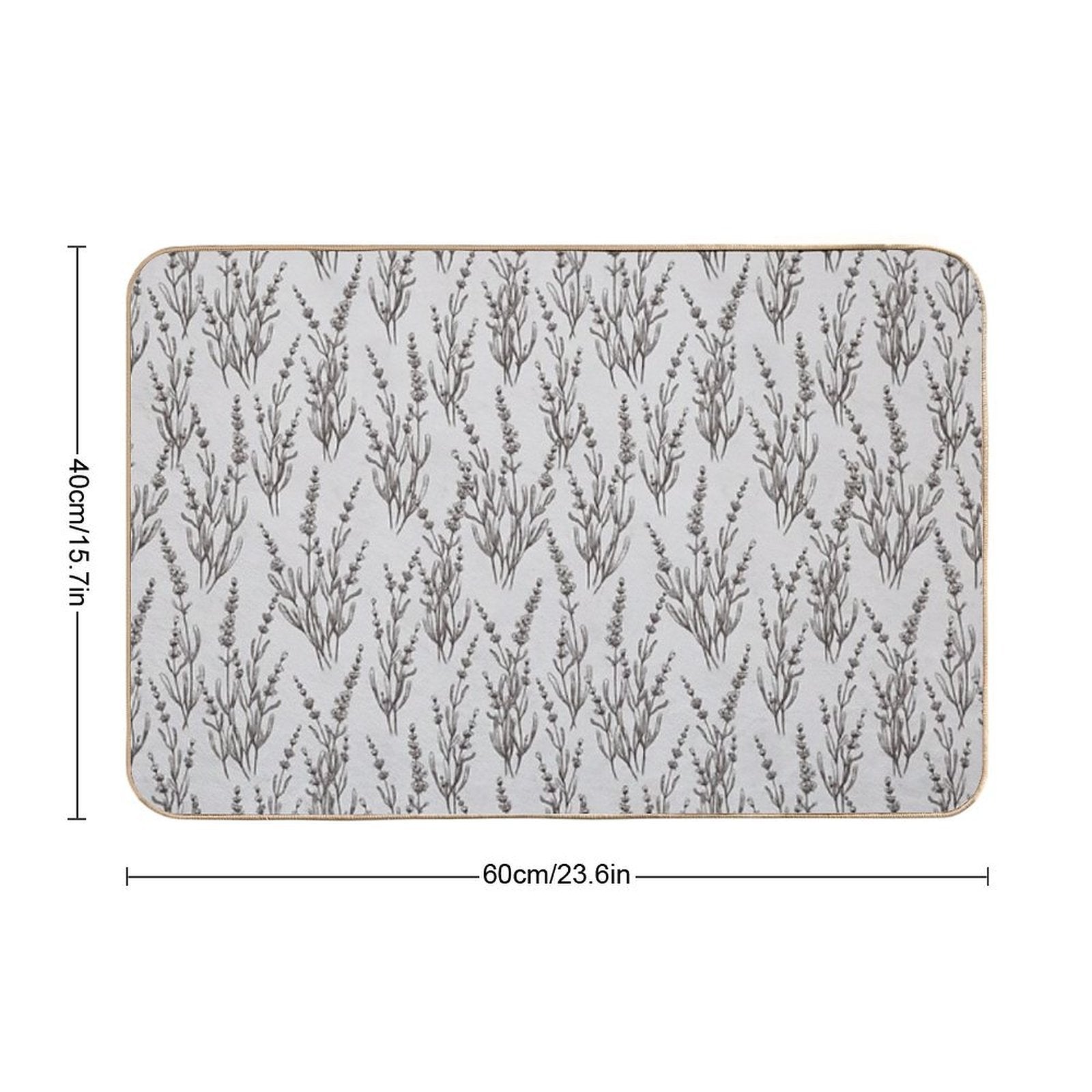 Lavender Flowers, Bunch of Flowers. Spring Lavender Beauty  Odorless Bath Mat