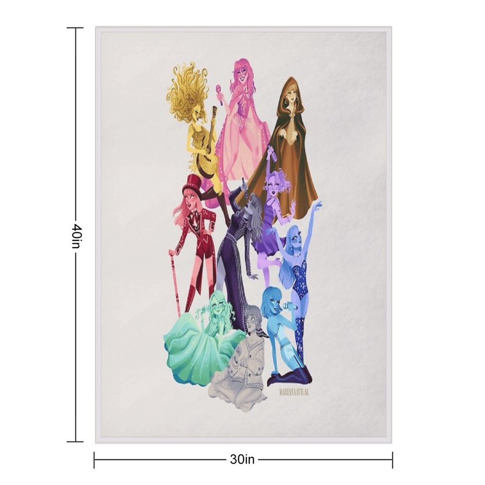 ALL ERAS (Colorful Version) Plush Throw Blanket